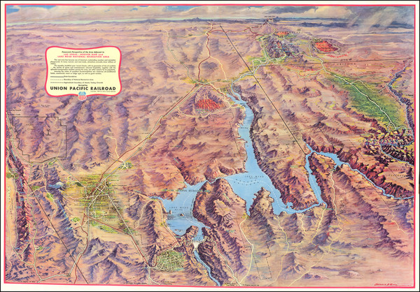 89-Arizona, Nevada and Pictorial Maps Map By Union Pacific Railroad Company