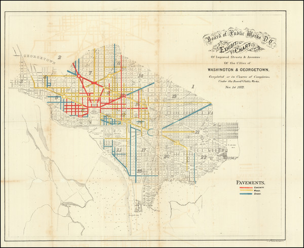 83-Washington, D.C. Map By Alexander Robey Shepherd