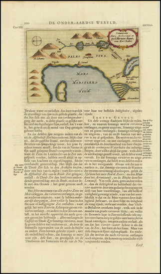 93-Holy Land Map By Athanasius Kircher