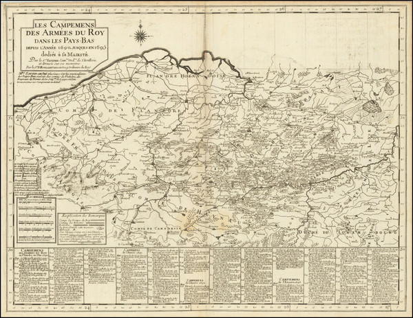 44-Belgium Map By Pierre Moullart-Sanson