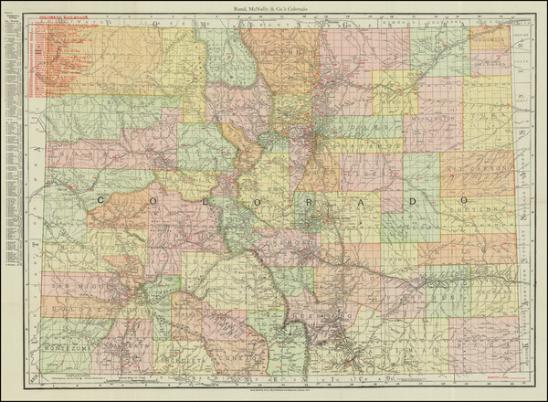 87-Colorado and Colorado Map By Rand McNally & Company