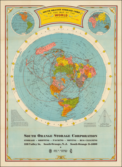 83-World Map By Hammond & Co.