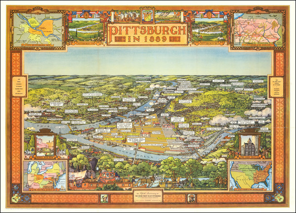 80-Pennsylvania and Pictorial Maps Map By Ezra C. Stiles
