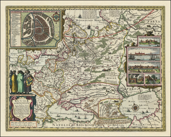 74-Russia and Ukraine Map By Claes Janszoon Visscher