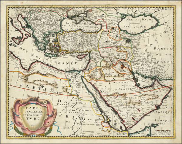 44-Turkey, Central Asia & Caucasus, Middle East and Turkey & Asia Minor Map By Pierre Mari