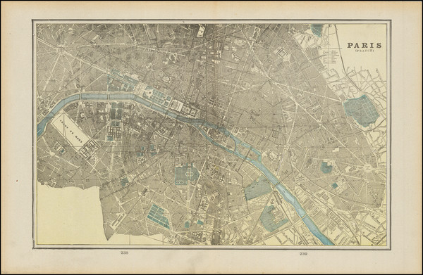 19-Paris and Île-de-France Map By George F. Cram