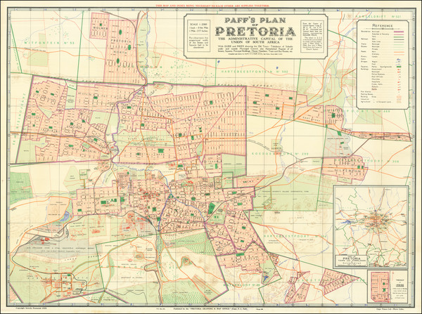 25-South Africa Map By Capt. P. C. Paff