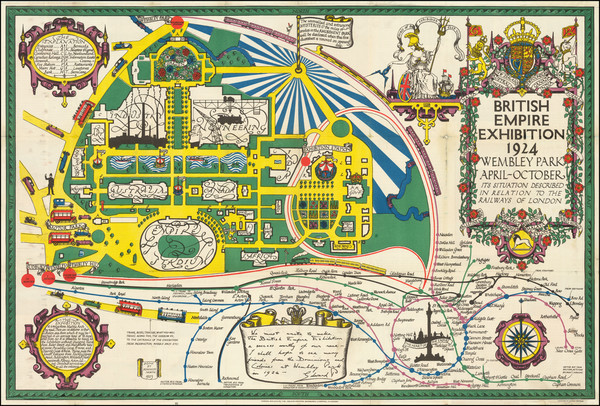 90-British Isles, London and Pictorial Maps Map By Kennedy North