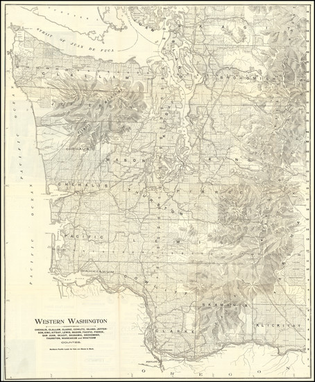 51-Washington Map By Northern Pacific Rail Road