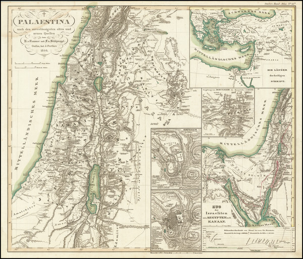 76-Holy Land Map By Adolf Stieler