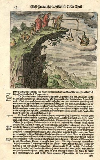 29-Caribbean and Curiosities Map By Theodor De Bry