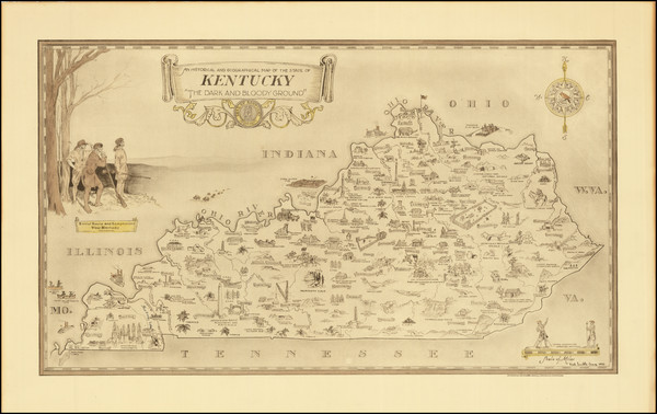 13-Kentucky and Pictorial Maps Map By Karl Smith