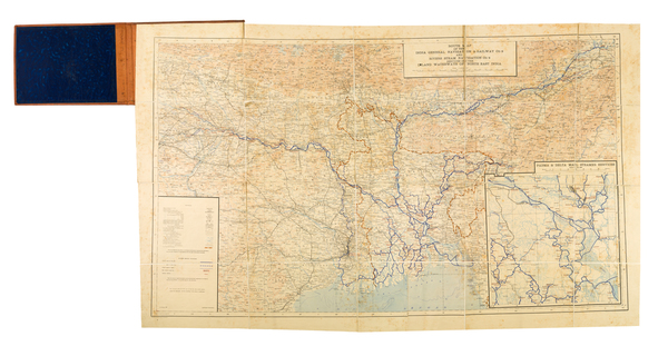 82-India and Central Asia & Caucasus Map By India General Navigation & Railway Company / R