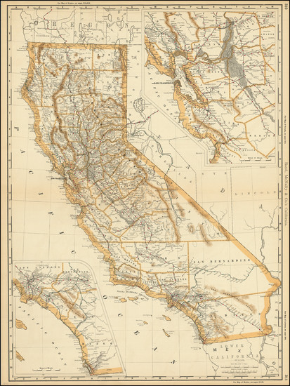 97-California Map By Rand McNally & Company