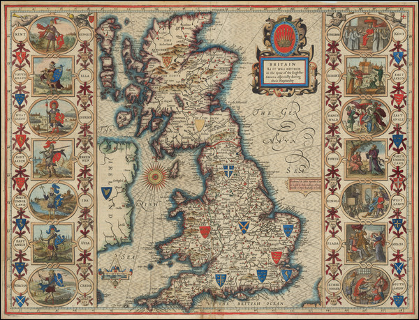 10-British Isles and England Map By John Speed