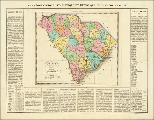 73-South Carolina Map By Jean Alexandre Buchon