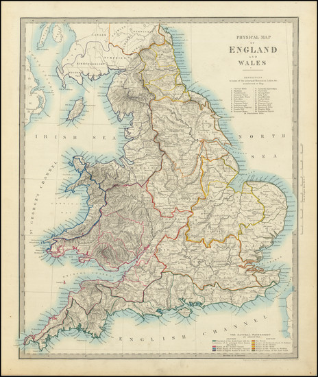 82-England and Wales Map By Letts / SDUK