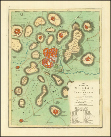 45-Holy Land Map By Robert Wilkinson