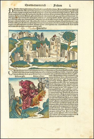 47-Holy Land Map By Hartmann Schedel