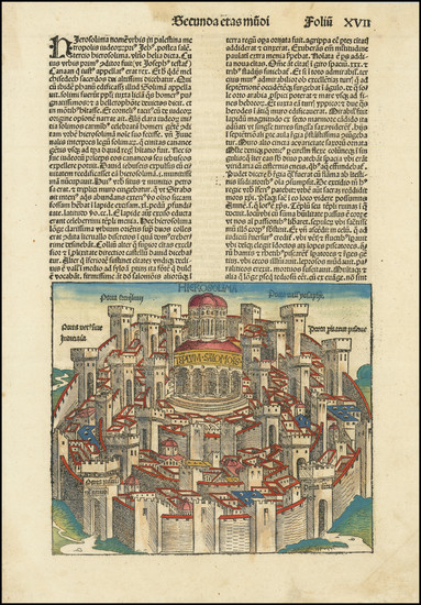 42-Holy Land Map By Hartmann Schedel