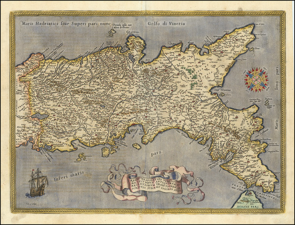 29-Southern Italy Map By Abraham Ortelius