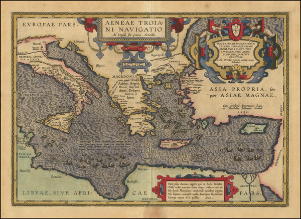 81-Italy, Turkey, Mediterranean, Turkey & Asia Minor, Balearic Islands and Greece Map By Abrah