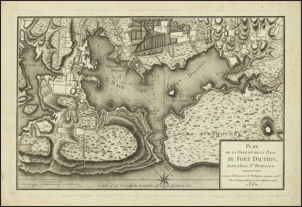 56-Hispaniola Map By Rene Phelippeaux