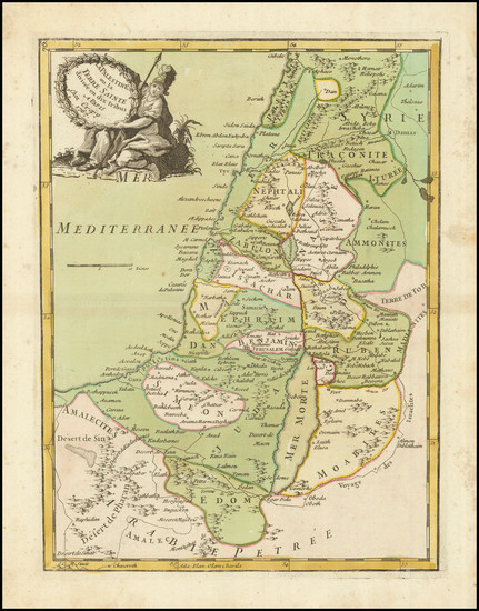 81-Holy Land Map By Jean-Baptiste Crepy