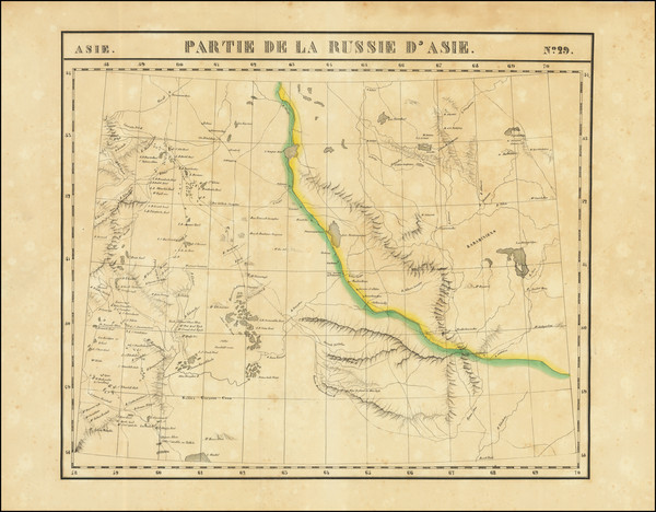 6-Central Asia & Caucasus and Russia in Asia Map By Philippe Marie Vandermaelen