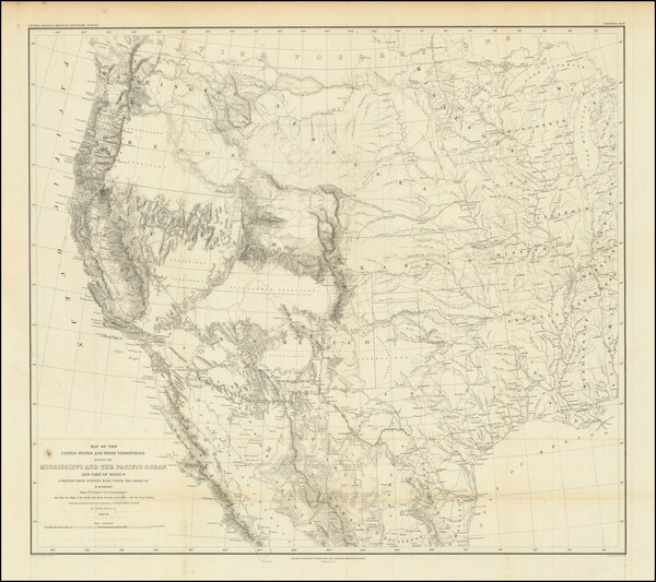 51-Texas, Plains, Southwest, Colorado, Utah, Rocky Mountains, Colorado, Utah and California Map By