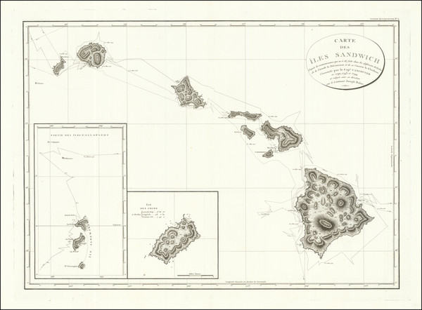 8-Hawaii and Hawaii Map By George Vancouver
