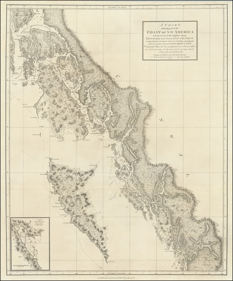 92-Alaska and British Columbia Map By George Vancouver
