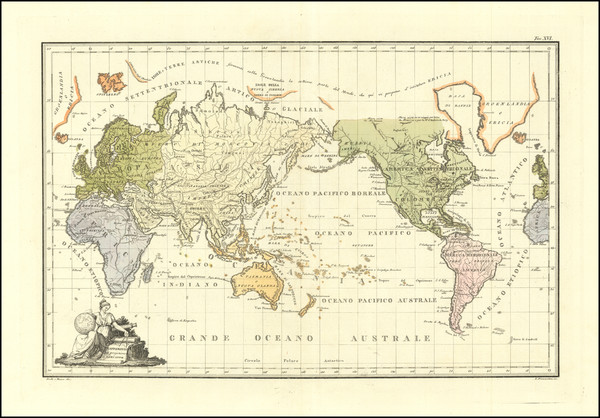 25-World Map By Francesco Costantino Marmocchi