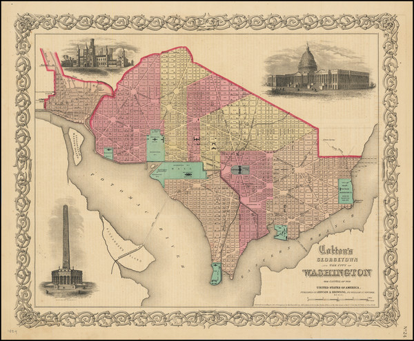 12-Washington, D.C. Map By G.W.  & C.B. Colton