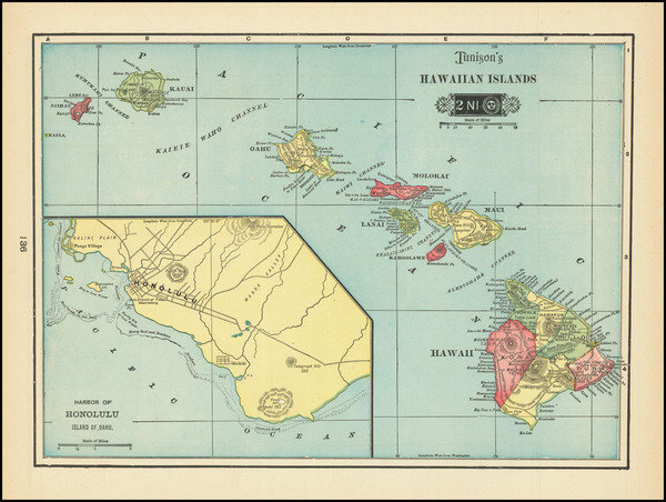 86-Hawaii and Hawaii Map By H.C. Tunison