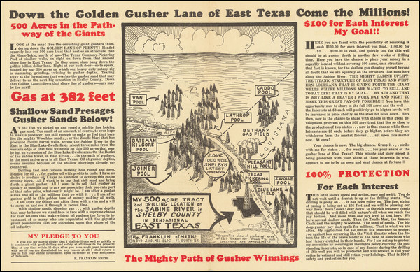 90-Texas Map By R. Franklin Smith