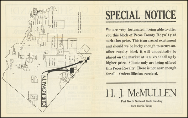 85-Texas Map By H. J. McMullen