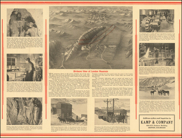 64-Colorado and Colorado Map By London Mountain Gold Mining Company