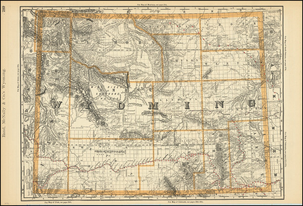 28-Wyoming Map By Rand McNally & Company