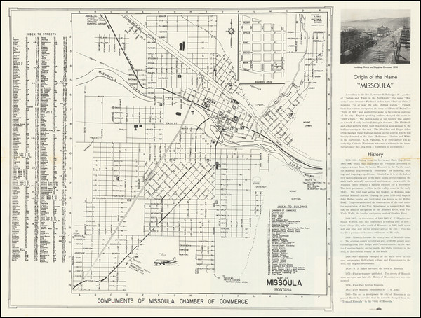 86-Montana Map By Missoula Chamber of Commerce