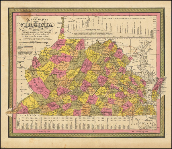 16-West Virginia and Virginia Map By Samuel Augustus Mitchell