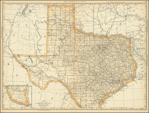 18-Texas Map By Rand McNally & Company