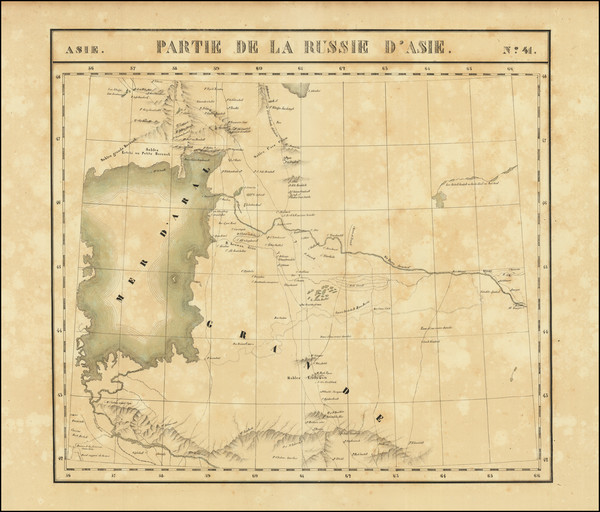 58-Central Asia & Caucasus and Russia in Asia Map By Philippe Marie Vandermaelen