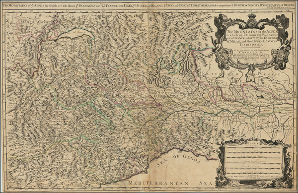 66-Switzerland and Northern Italy Map By William Berry
