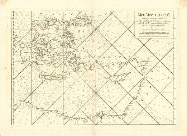 48-Turkey, Mediterranean, Holy Land, Turkey & Asia Minor and Greece Map By Jacques Nicolas Bel