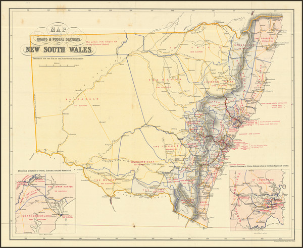 47-Australia Map By Edward Stanford