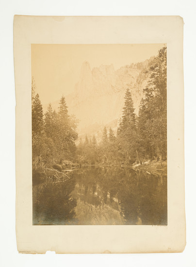 78-Yosemite and Photographs Map By Carleton E. Watkins