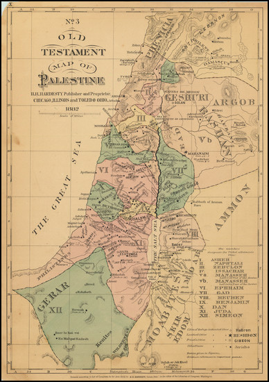 11-Holy Land Map By H.H. Hardesty