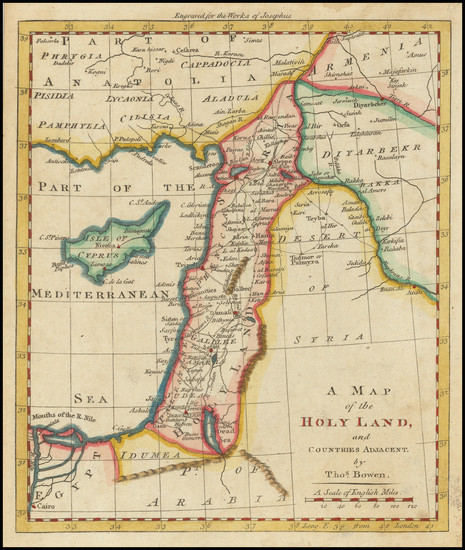 33-Holy Land Map By Thomas Bowen