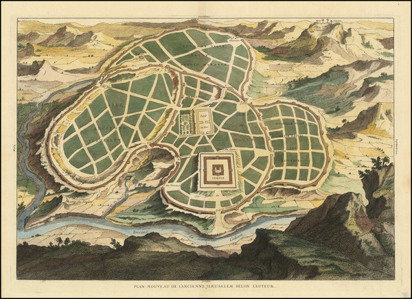 73-Jerusalem Map By Augustin Calmet